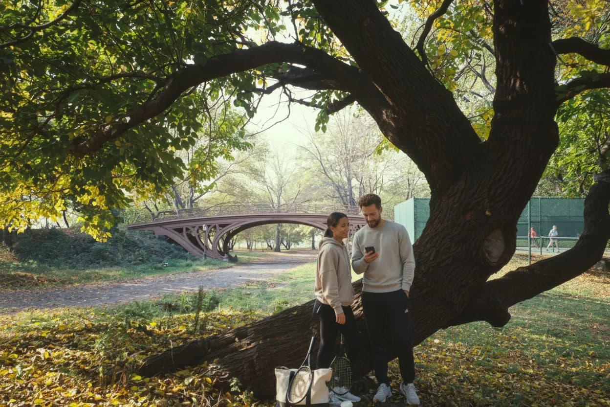 Public park tennis reset after following tennis searches in NYC