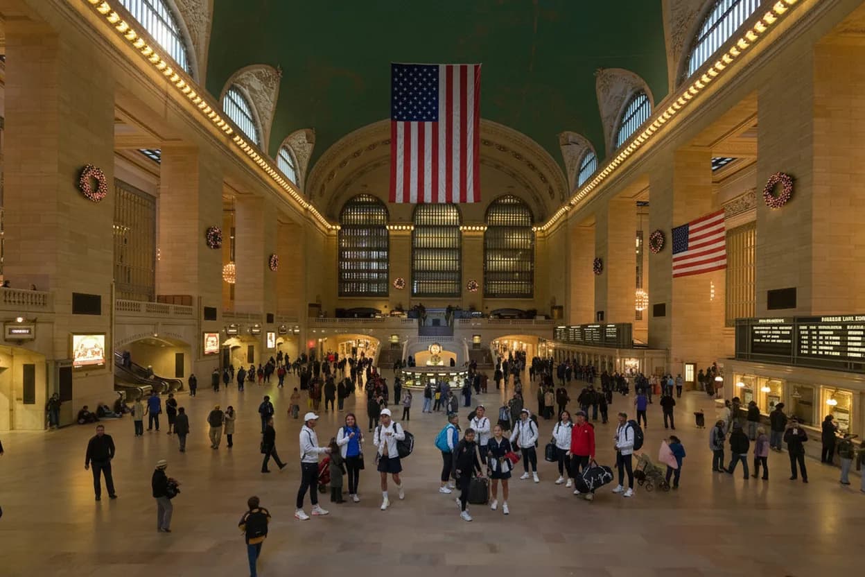 Grand Central transit finish for a NYC tennis-day route