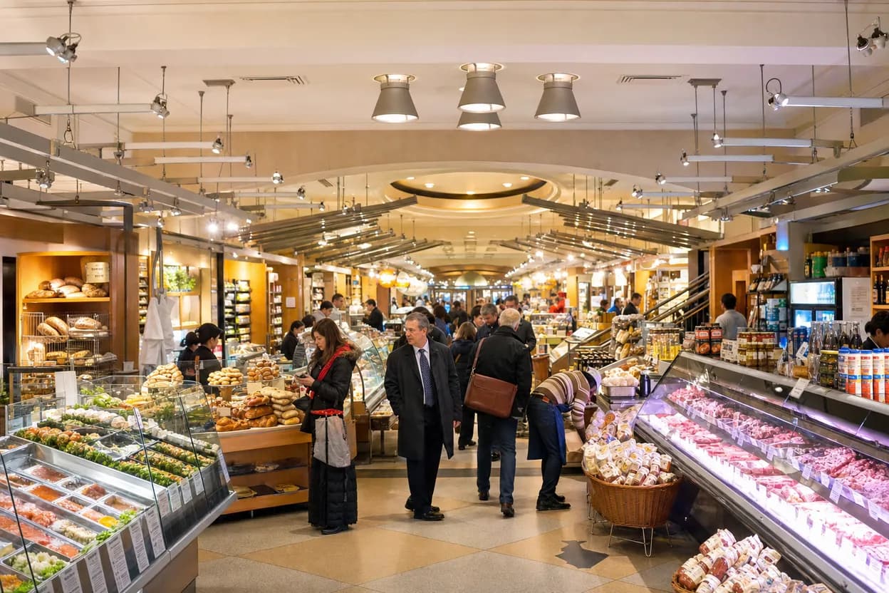 Grand Central Market finish for a NYC indoor neighborhood route