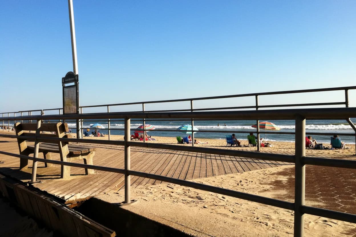 Rockaway Beach sand and surf on a summer afternoon