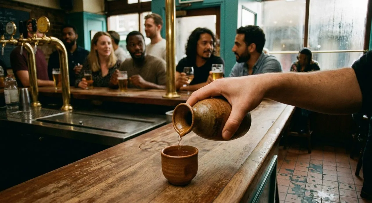 A Sake Bar Behind a Curtain in an East Village Ramen Shop