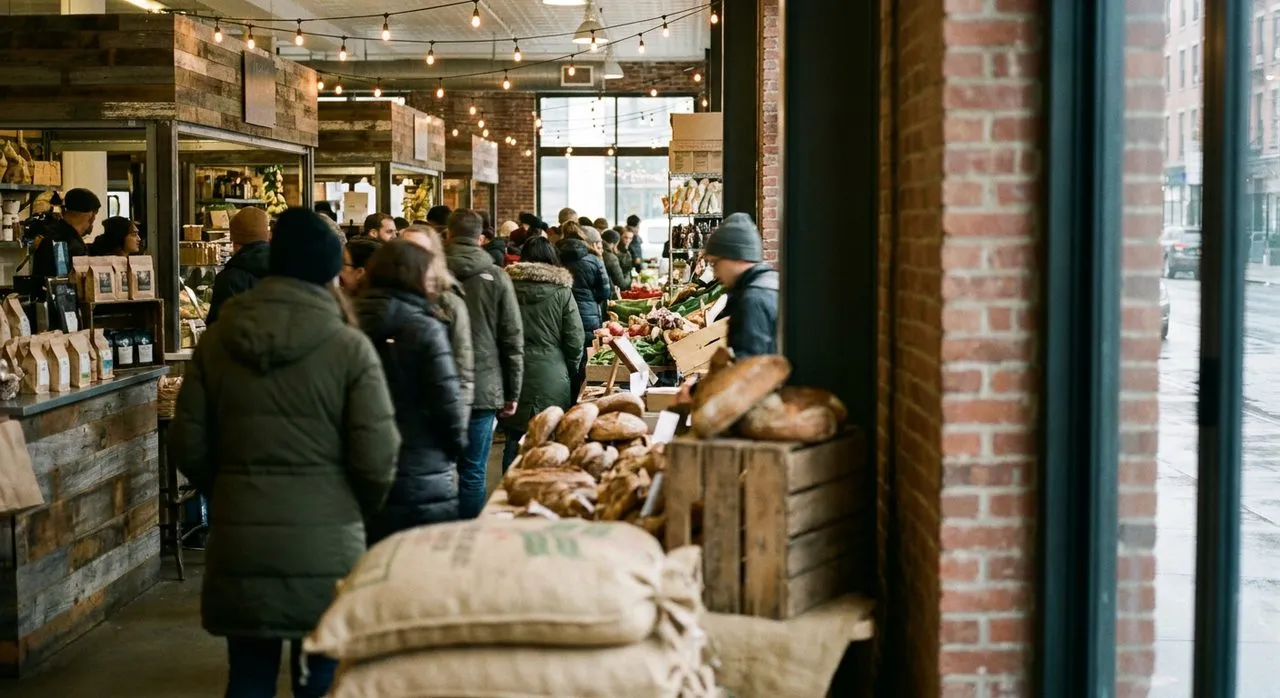 Saturday Morning Market Breakfast in Brooklyn