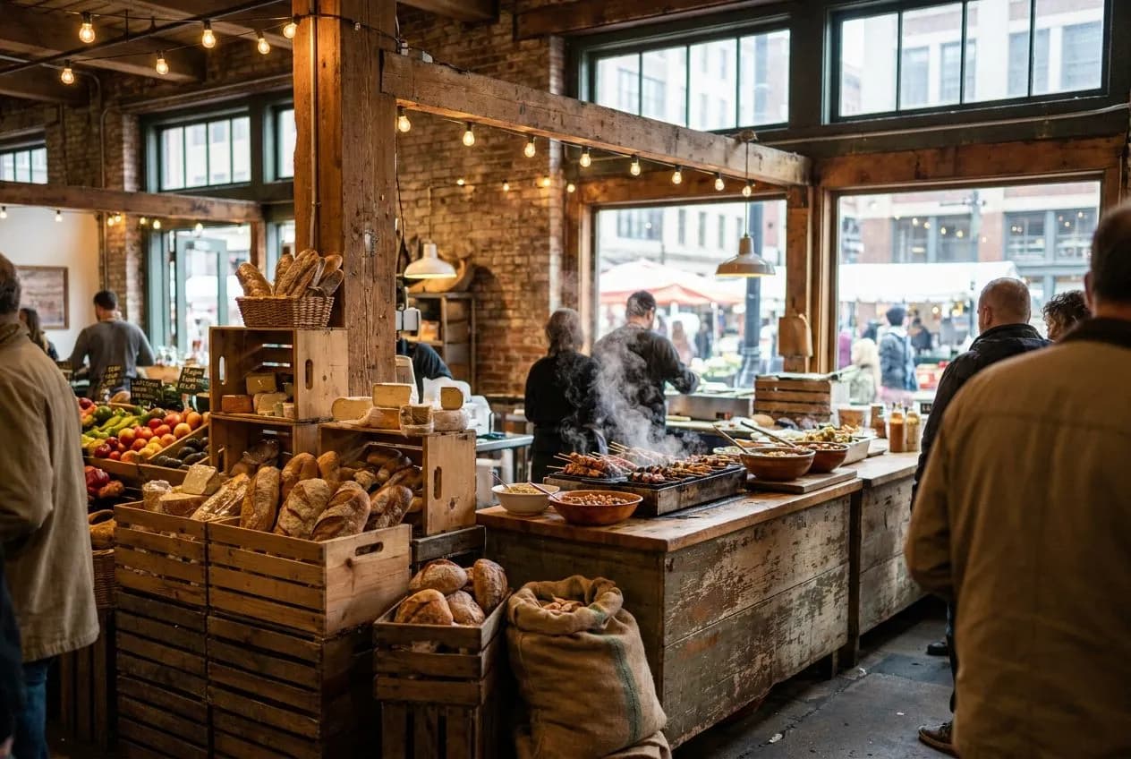 Saturday Morning Market Breakfast in Brooklyn