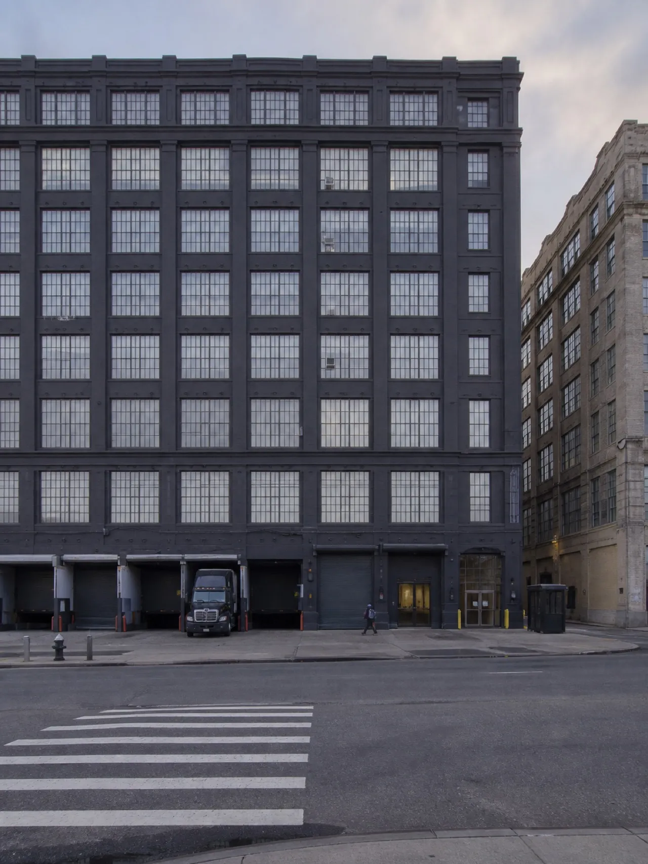 Large brick industrial building on the Brooklyn waterfront