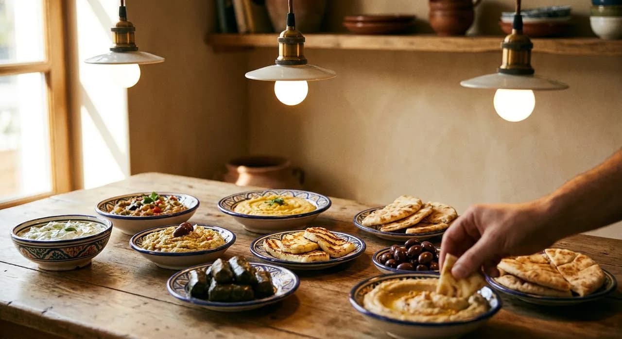 Solo Greek Mezze at the Counter in Astoria