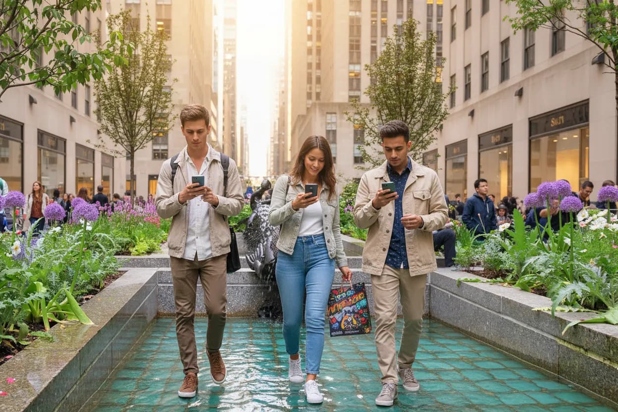 Midtown walking link between gaming stops and subway exits