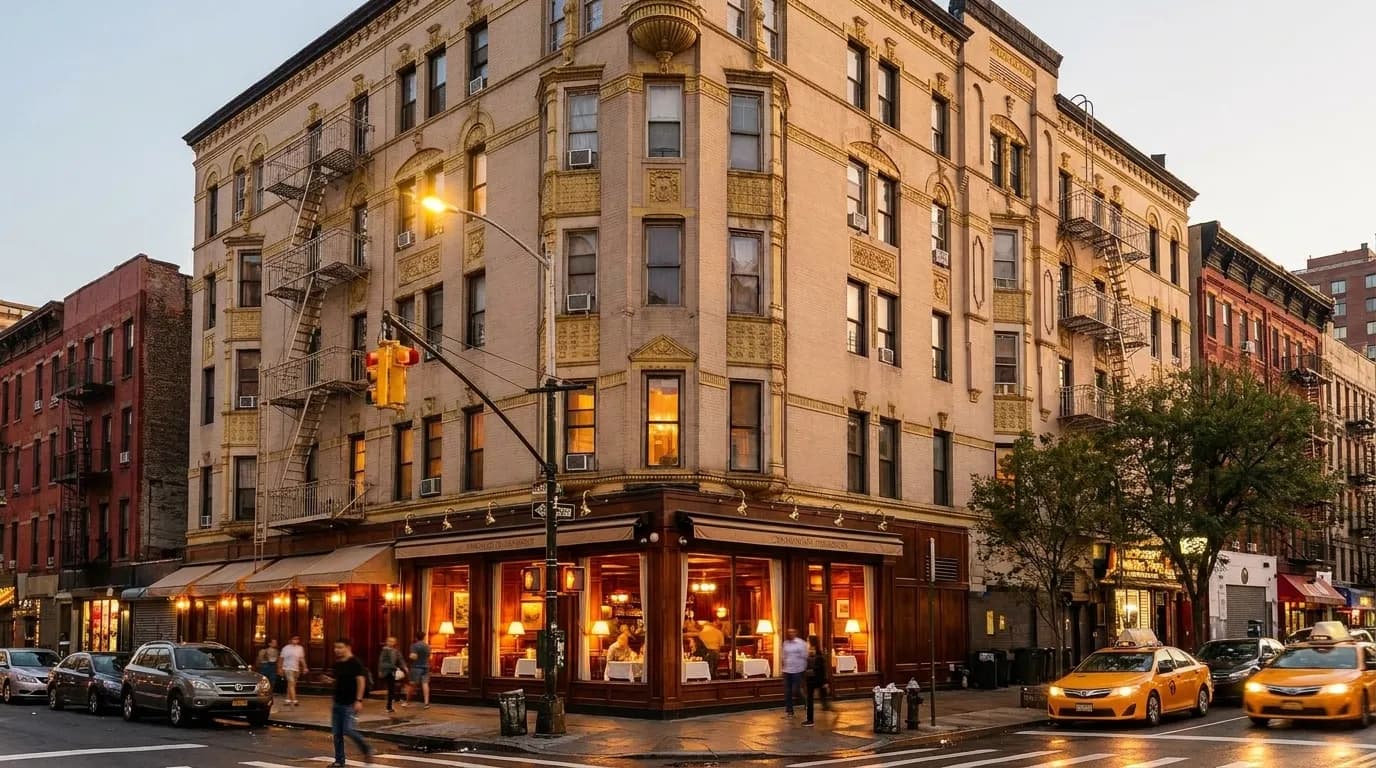 Historic Keens Steakhouse building in Midtown Manhattan