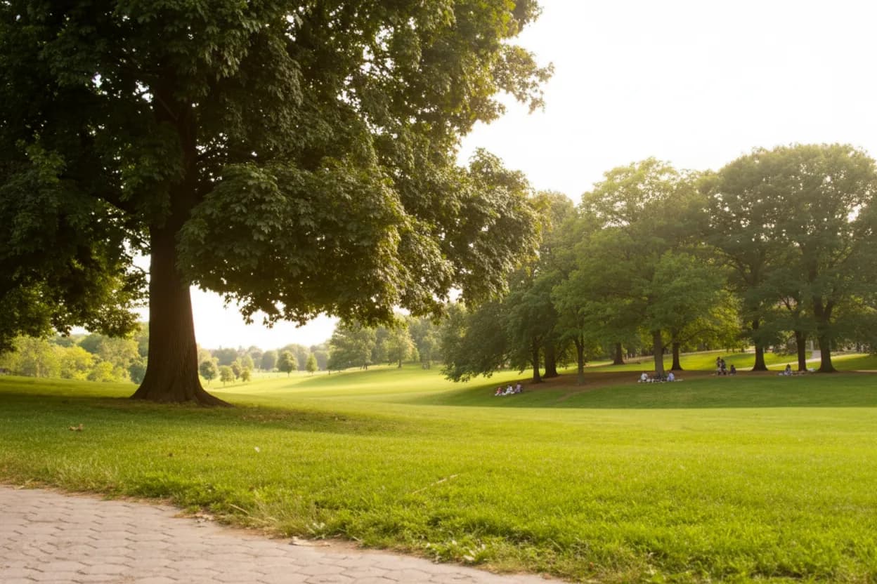 Prospect Park meadow finish for a weekend city walk