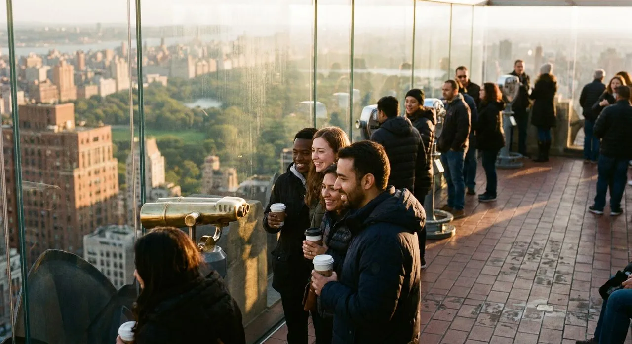 Top of the Rock at Opening: The 8am Elevator Before the Haze