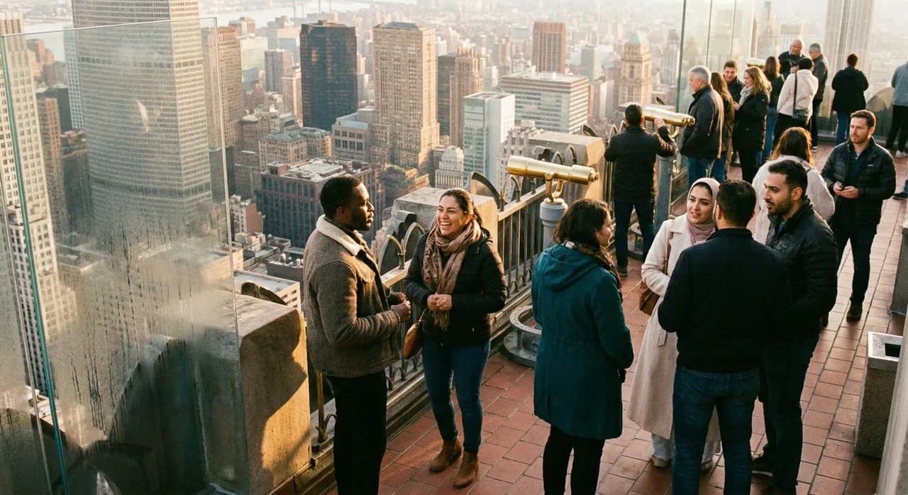 Top of the Rock at Opening: The 8am Elevator Before the Haze