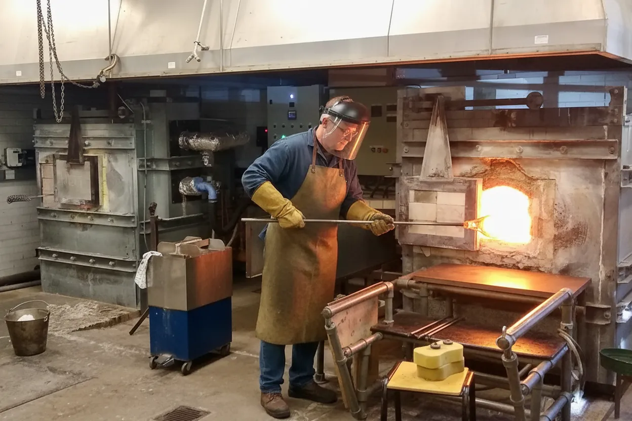 A guided beginner glassblowing workshop