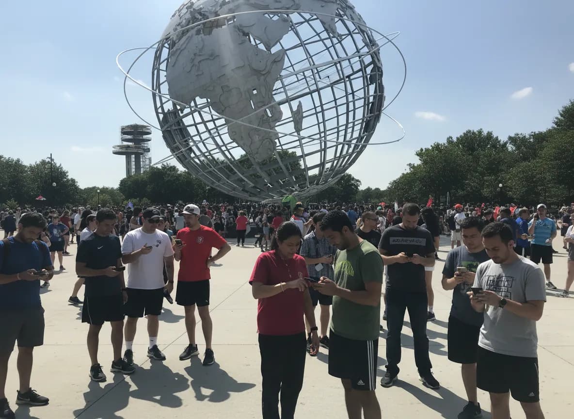 Queens public meet-up point for a US vs Belgium watch route