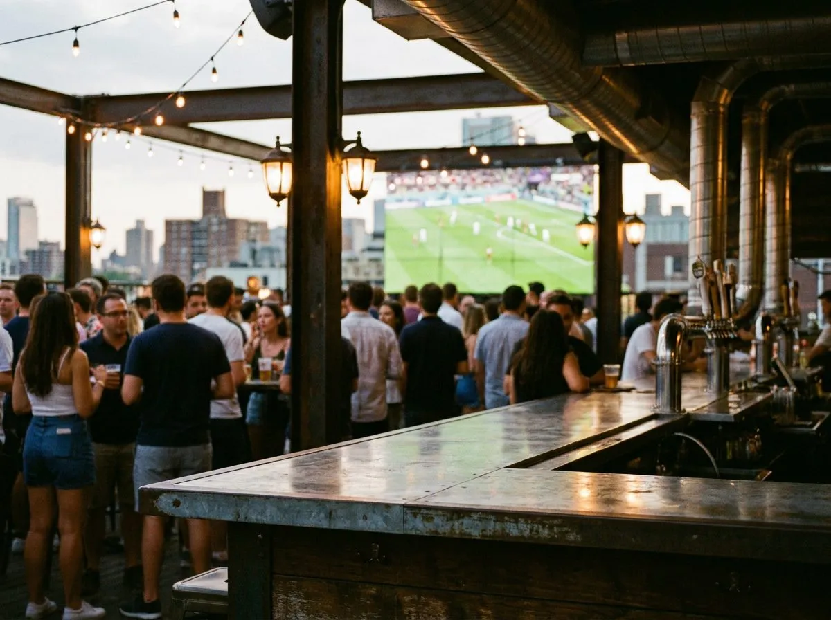 World Cup Rooftop Watching in Brooklyn