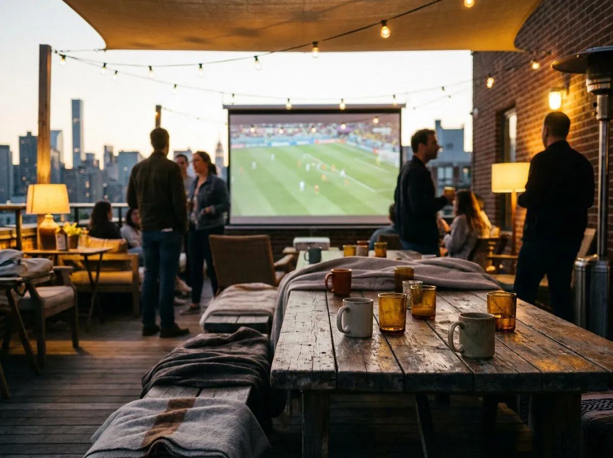 World Cup Rooftop Watching in Brooklyn
