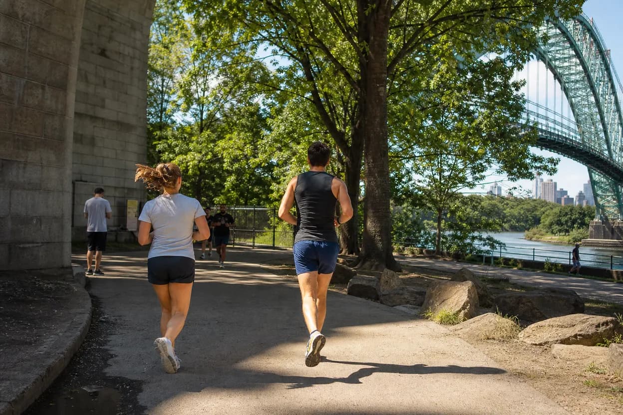 NYC experience scene for NYRR Open Run at Astoria Park: A Free 5K Plan for Slow Starters