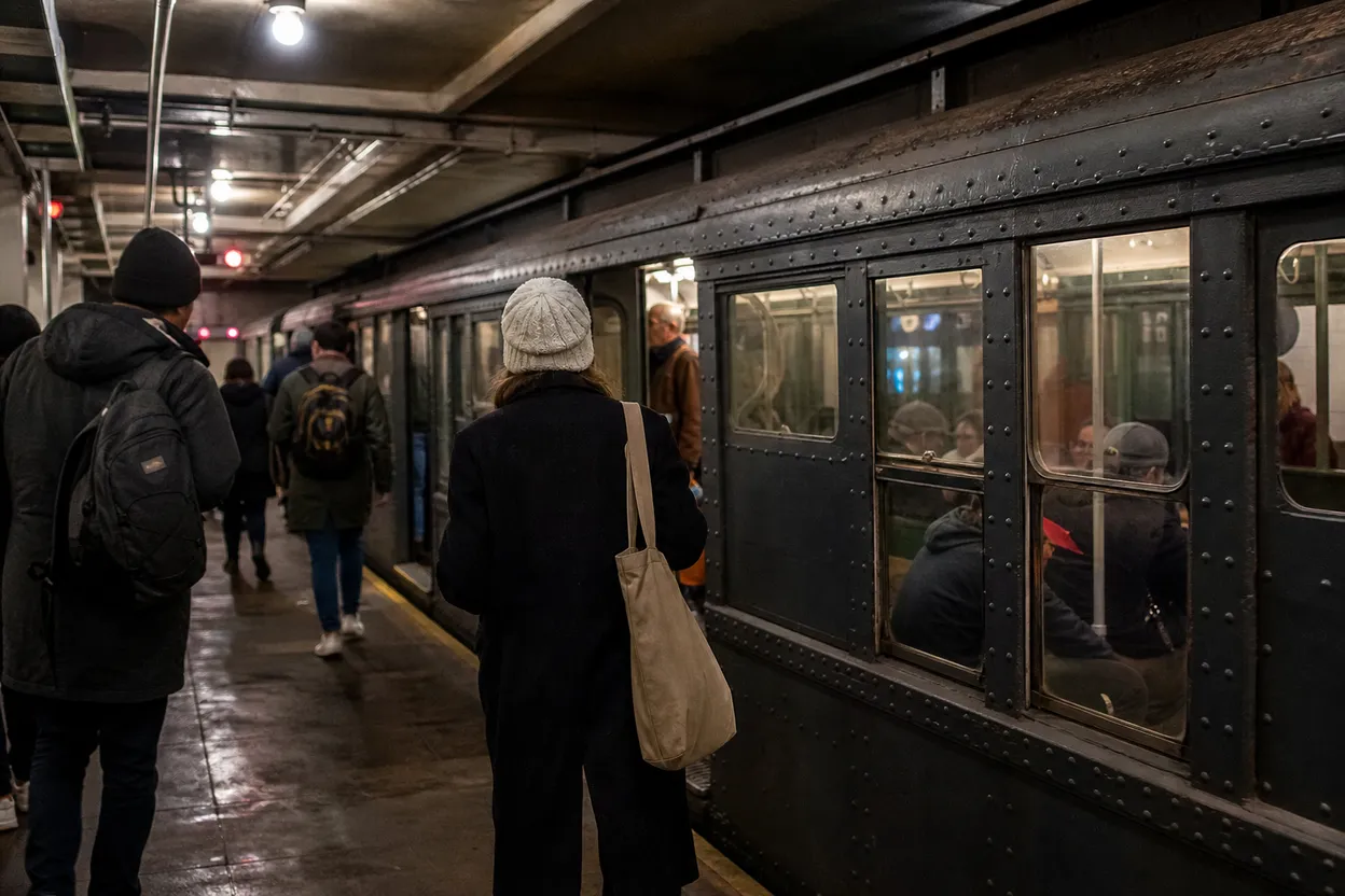 NYC experience scene for NY Transit Museum Platform Rooms: A Rainy Stop for Train-Curious Kids