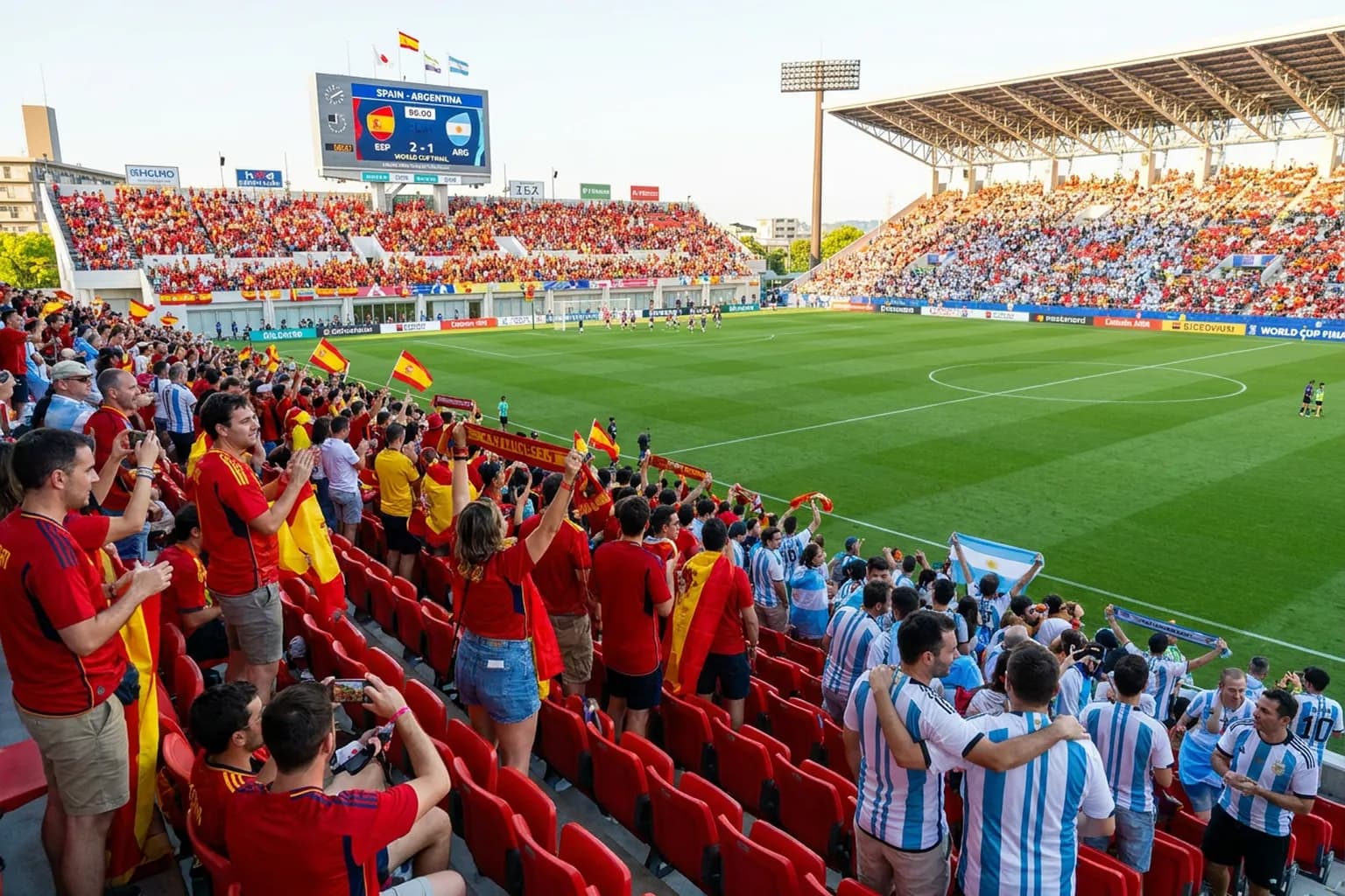World Cup supporters navigating East Rutherford · New York City · North America during match day.