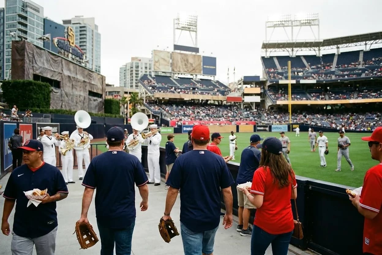 Baseball editorial scene for Padres vs Braves: NL Playoff Showdown and Key Players