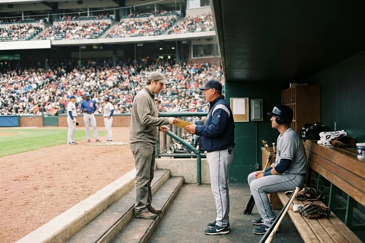Baseball editorial scene for Padres vs Braves: Pitching, Hitting, and Game Strategy