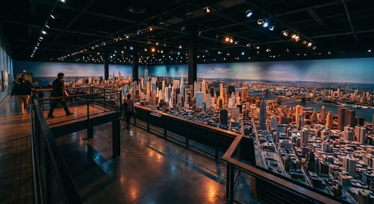 Panorama of the City of New York Twilight Lighting Sequence at Queens Museum