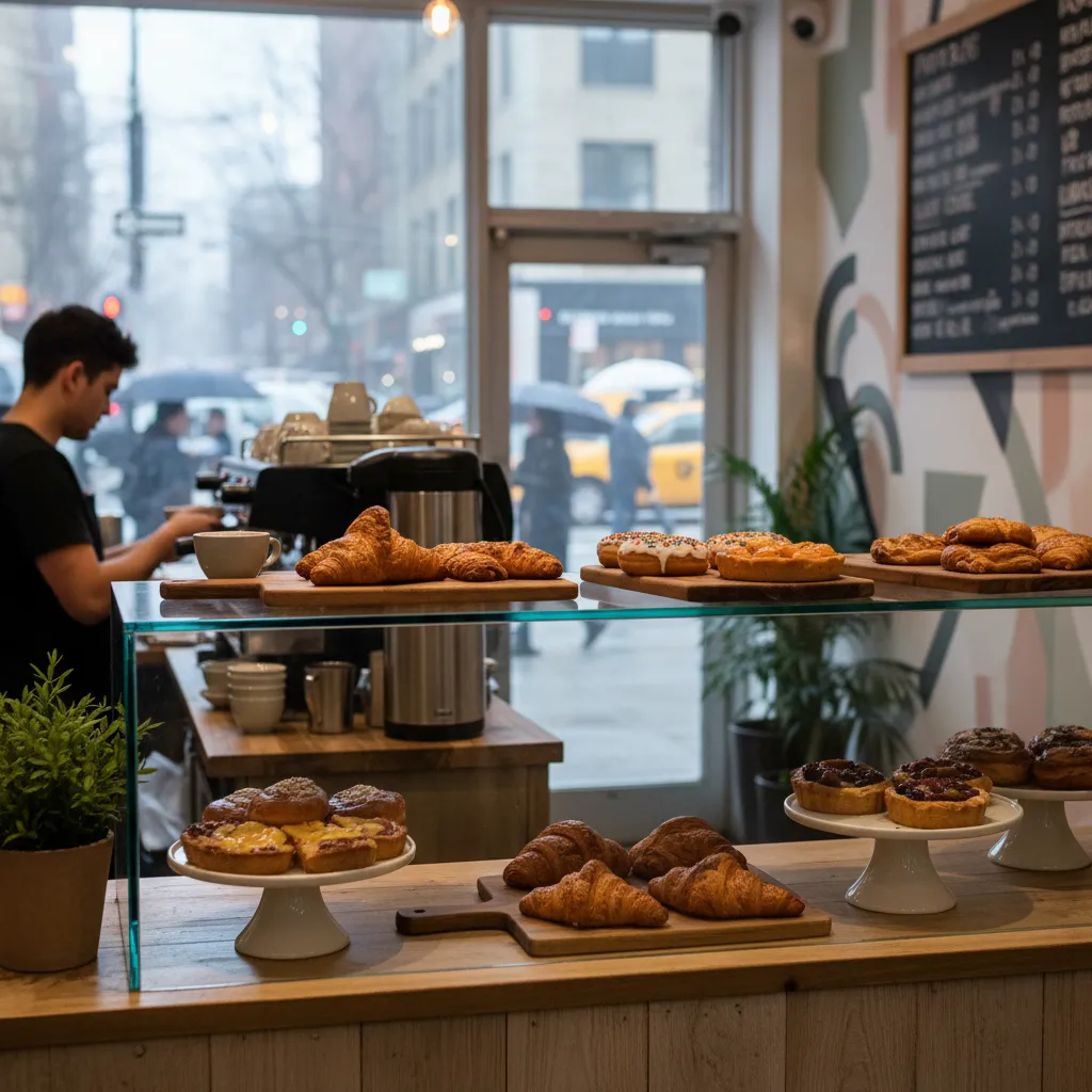 Editorial-style detail scene for Partybus Bakeshop in New York.