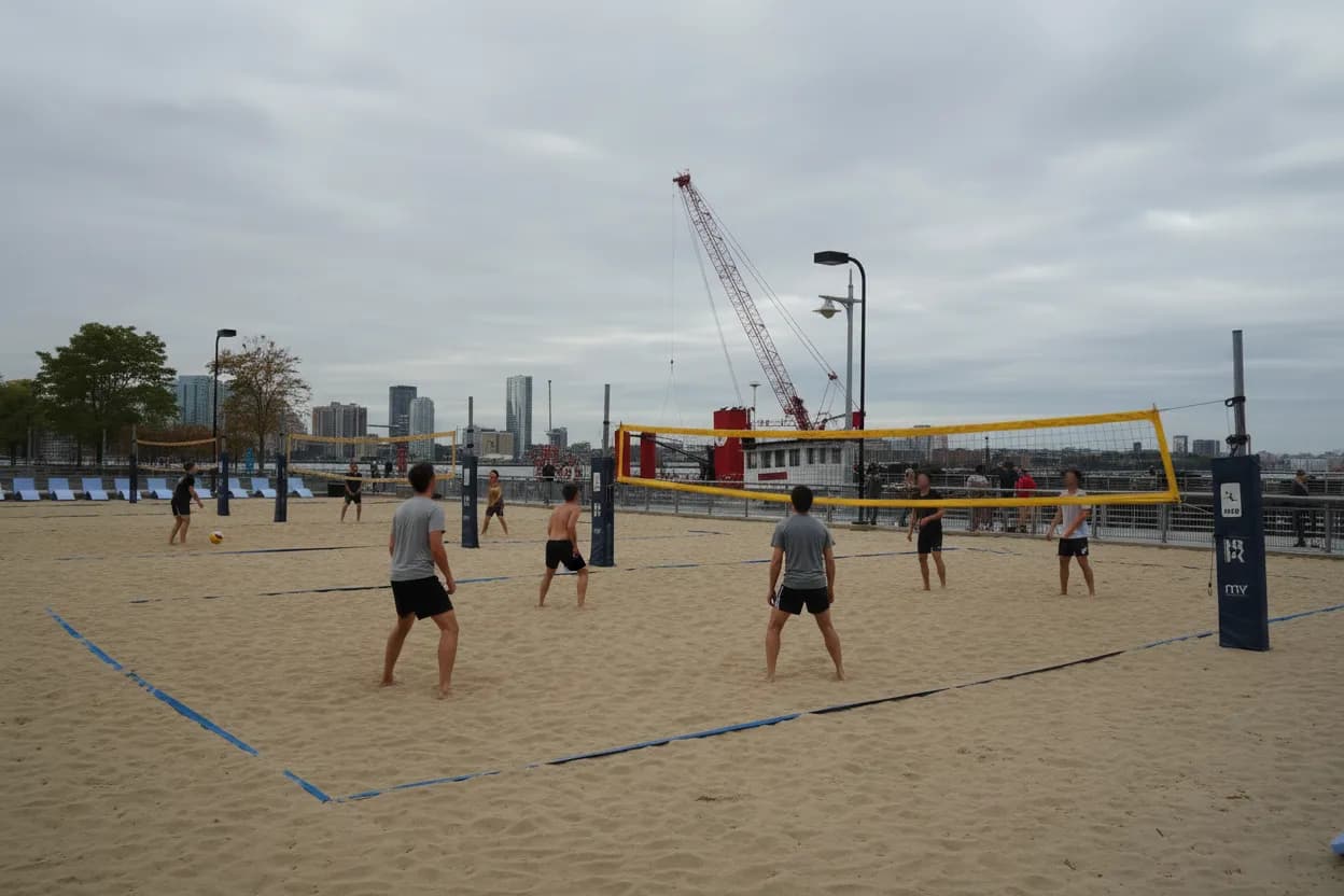 Cover scene for Pier 25 Beach Volleyball for a Downtown Doubles Night Before Drinks