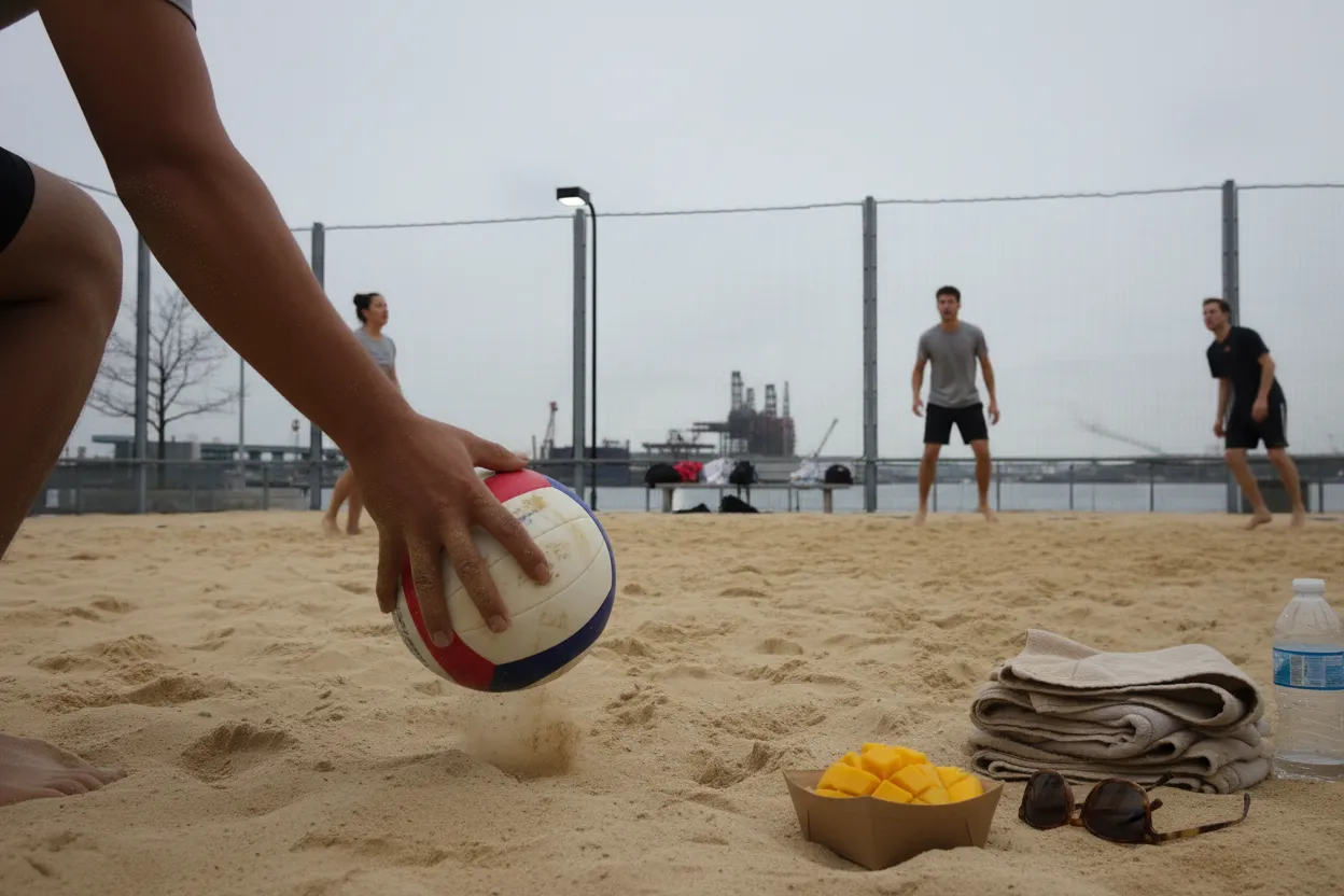 Editorial detail for Pier 25 Beach Volleyball for a Downtown Doubles Night Before Drinks