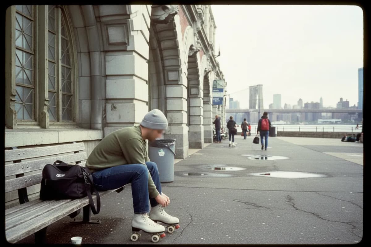 NYC experience scene for Pier 2 Roller Skating: A Brooklyn Waterfront Group Plan