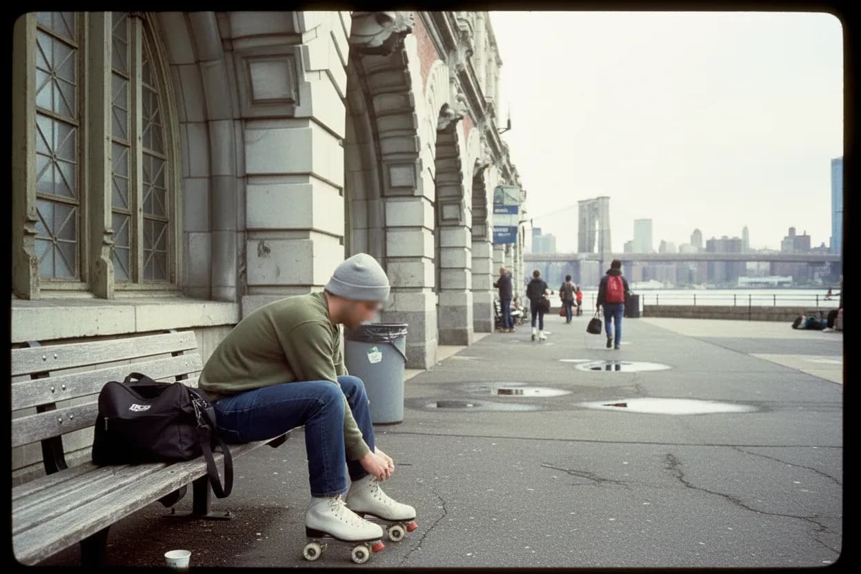 NYC experience scene for Pier 2 Roller Skating: A Brooklyn Waterfront Group Plan