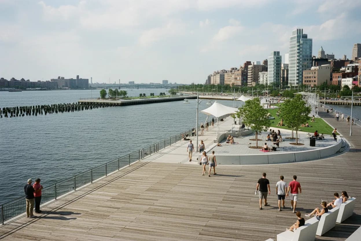 Cover scene for Pier 76 Sunset Yoga: Stretching by the Hudson Before Dinner