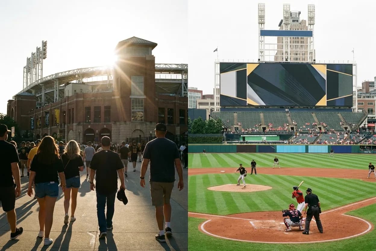 Baseball editorial scene for Pirates vs Guardians: Interleague Playoff Push and Key Players