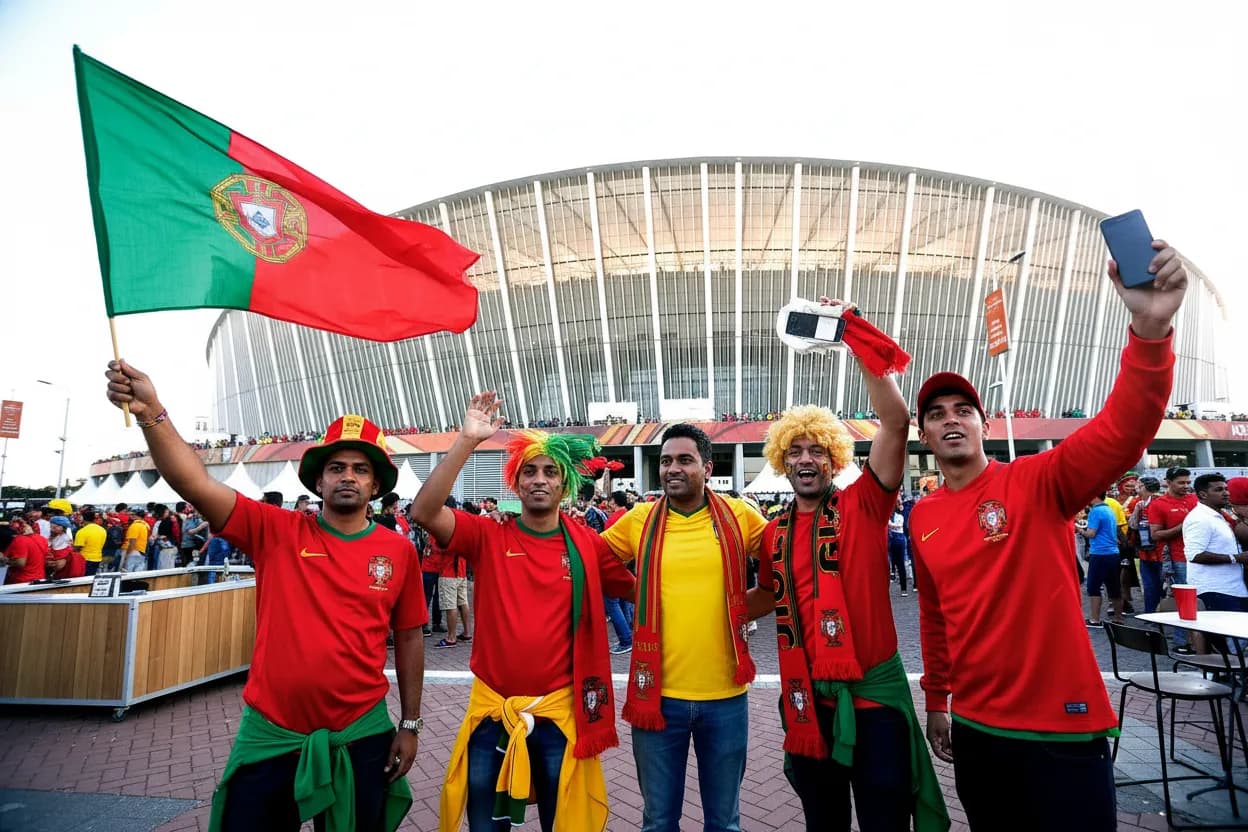 Portugal supporters using a public route in Palm Beach Gardens