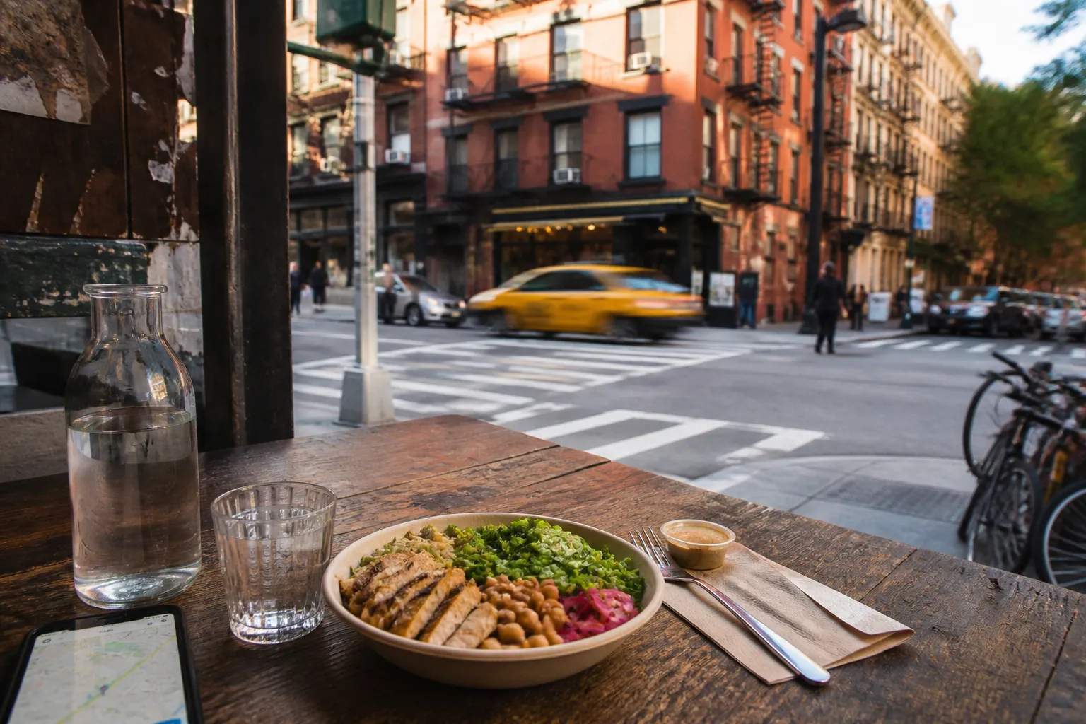 Inline image for High Protein Cheap Lunch NYC High-Protein NYC Lunches Under $15 in NYC.