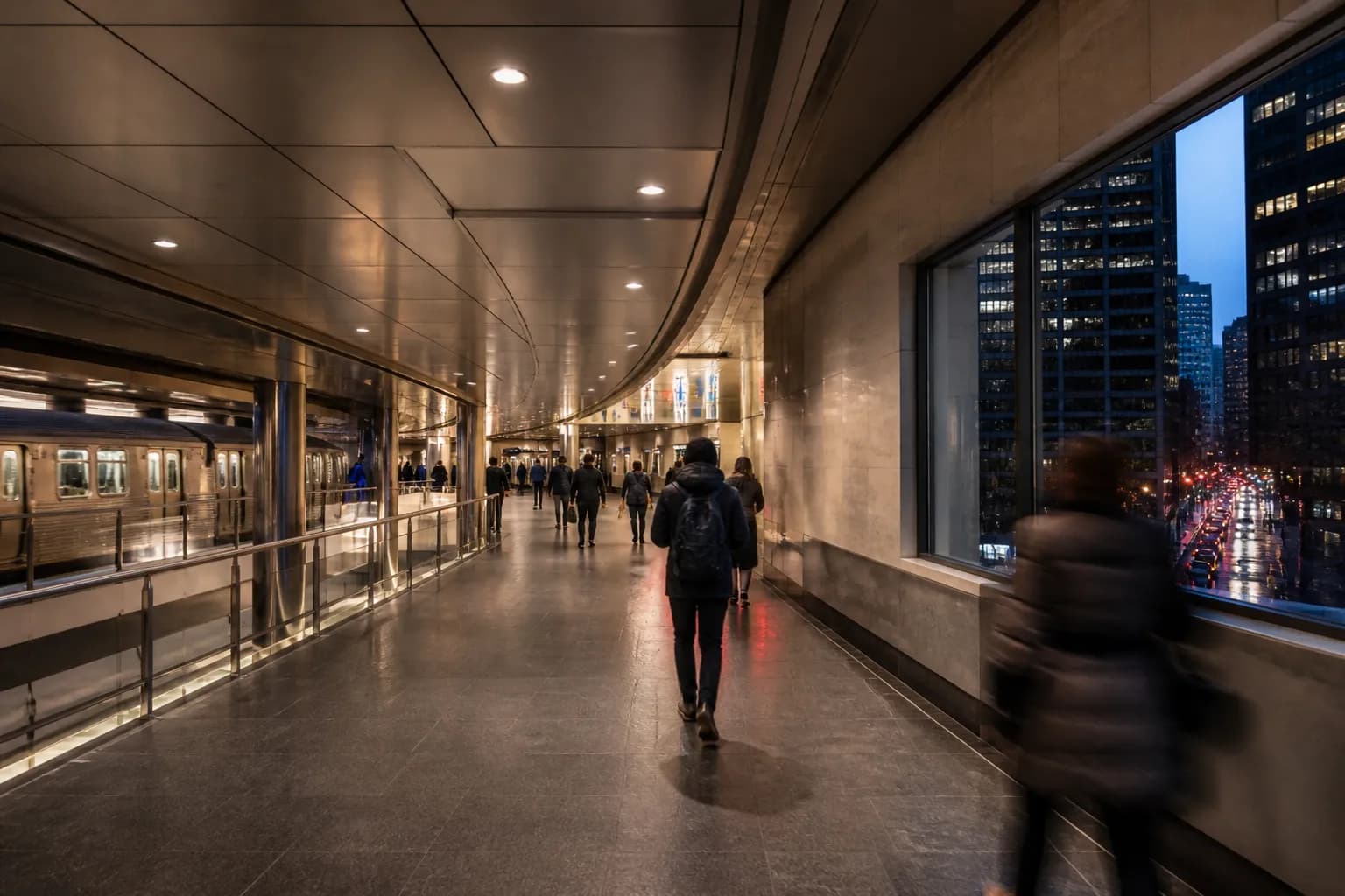 Local NYC scene for Indoor Walking Route Midtown NYC Bad-Weather Days.