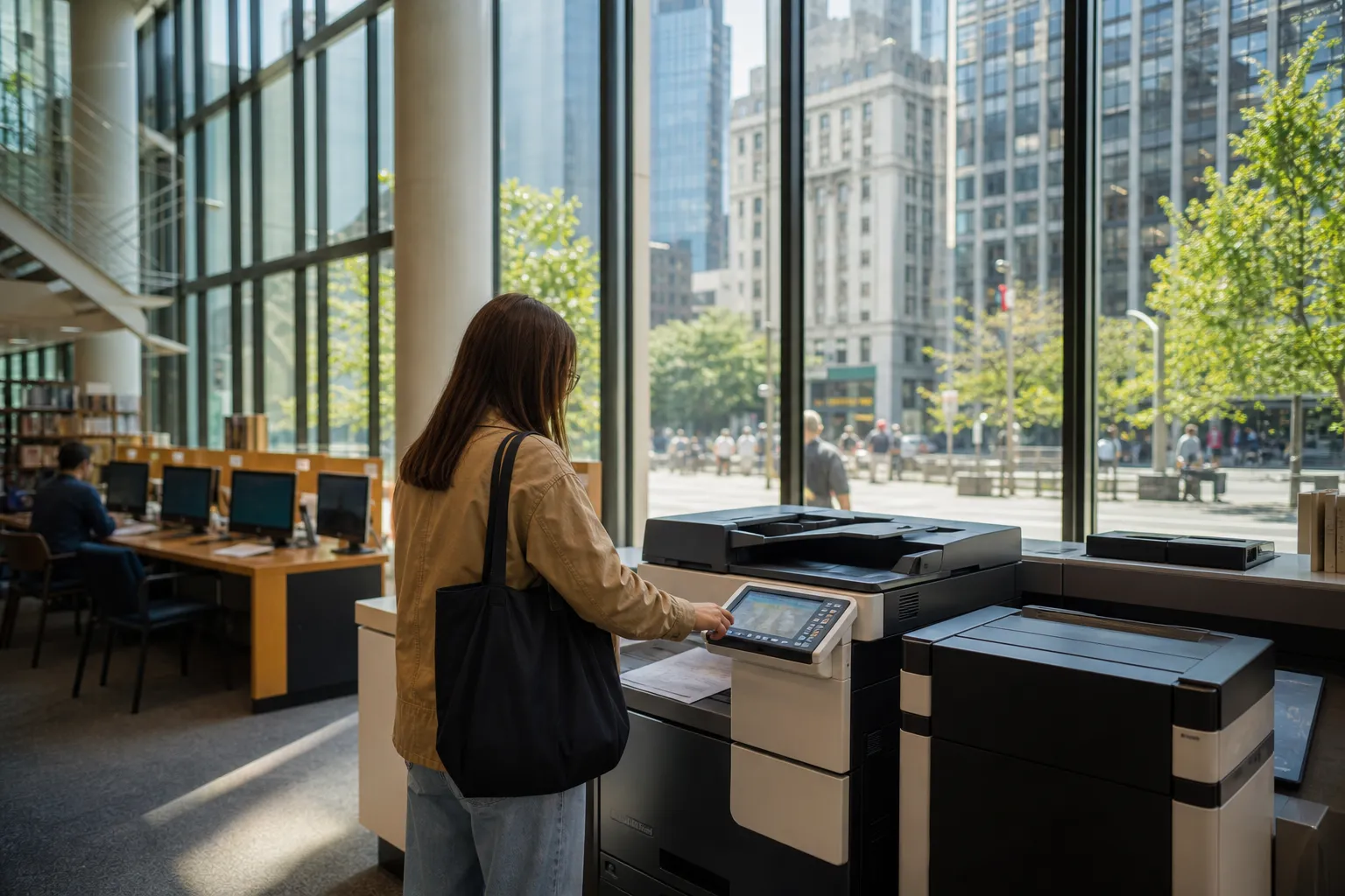 Cover image for Public Printing Services NYC Where To Print Or Scan Documents Without An Office Membership in NYC.