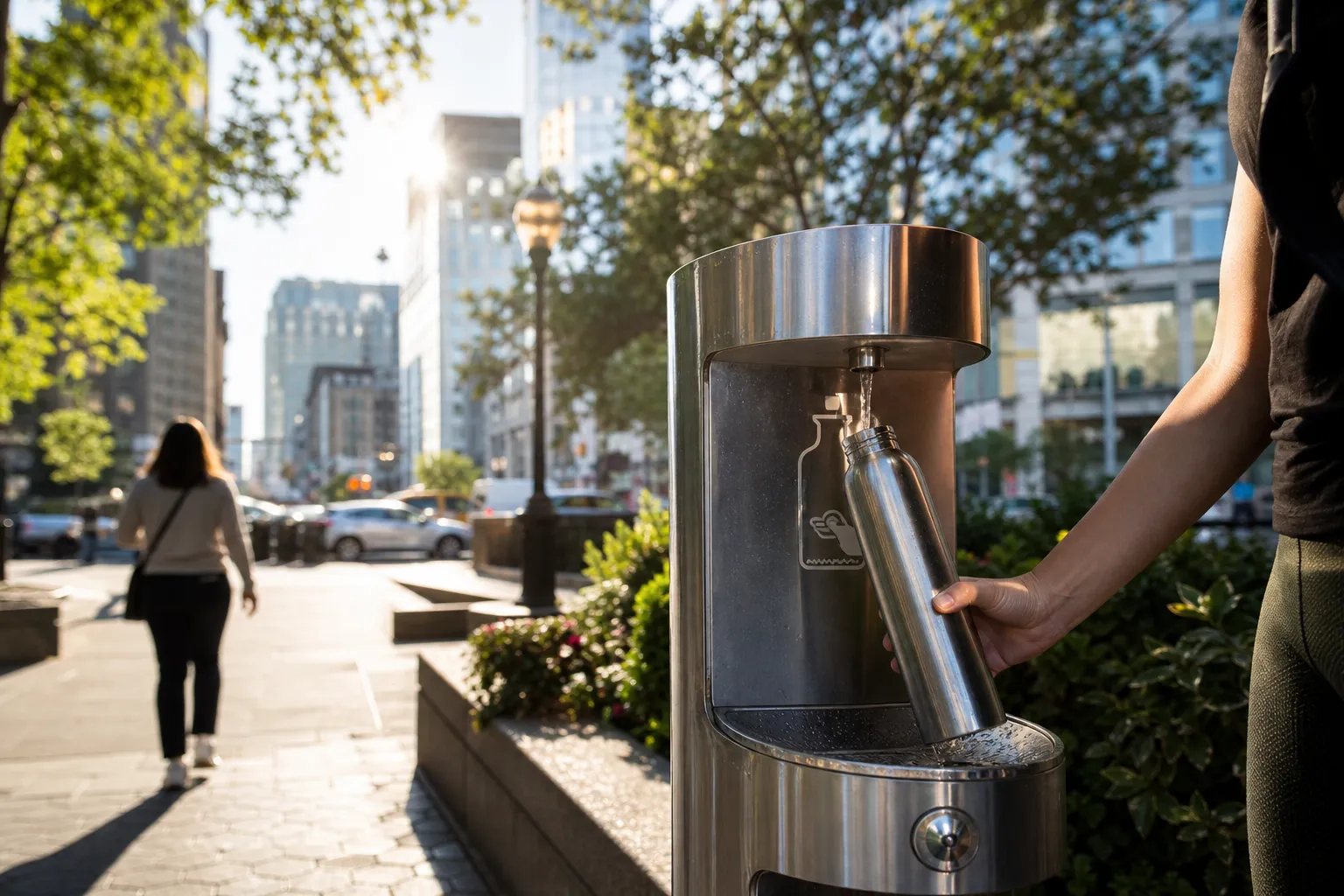 Inline image for Water Refill Stations NYC NYC Water-Bottle Refill Stations And Public Fountains in NYC.