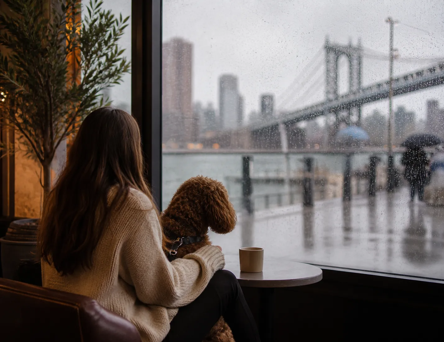 Local NYC scene for Indoor Dog Friendly Places NYC Rainy Days.