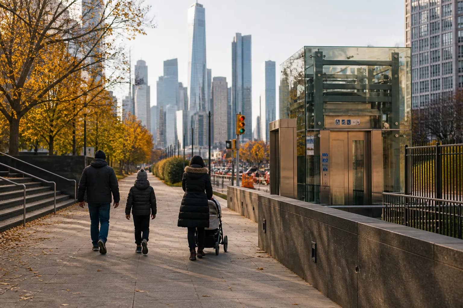 Local NYC scene for Sensory Friendly NYC Marathon Families For NYC Planning.