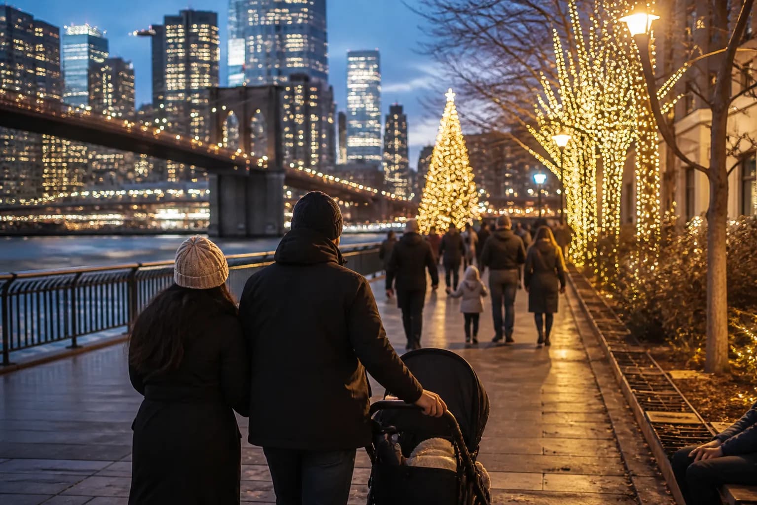 Cover image for Stroller Friendly Christmas Lights NYC Stroller-Friendly NYC Holiday Lights Route in NYC.