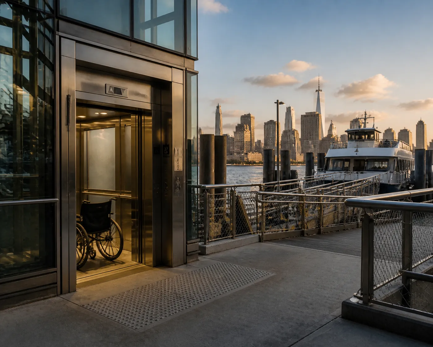 Local NYC scene for Accessible Day Trips From NYC By Ferry And Easy Boarding.