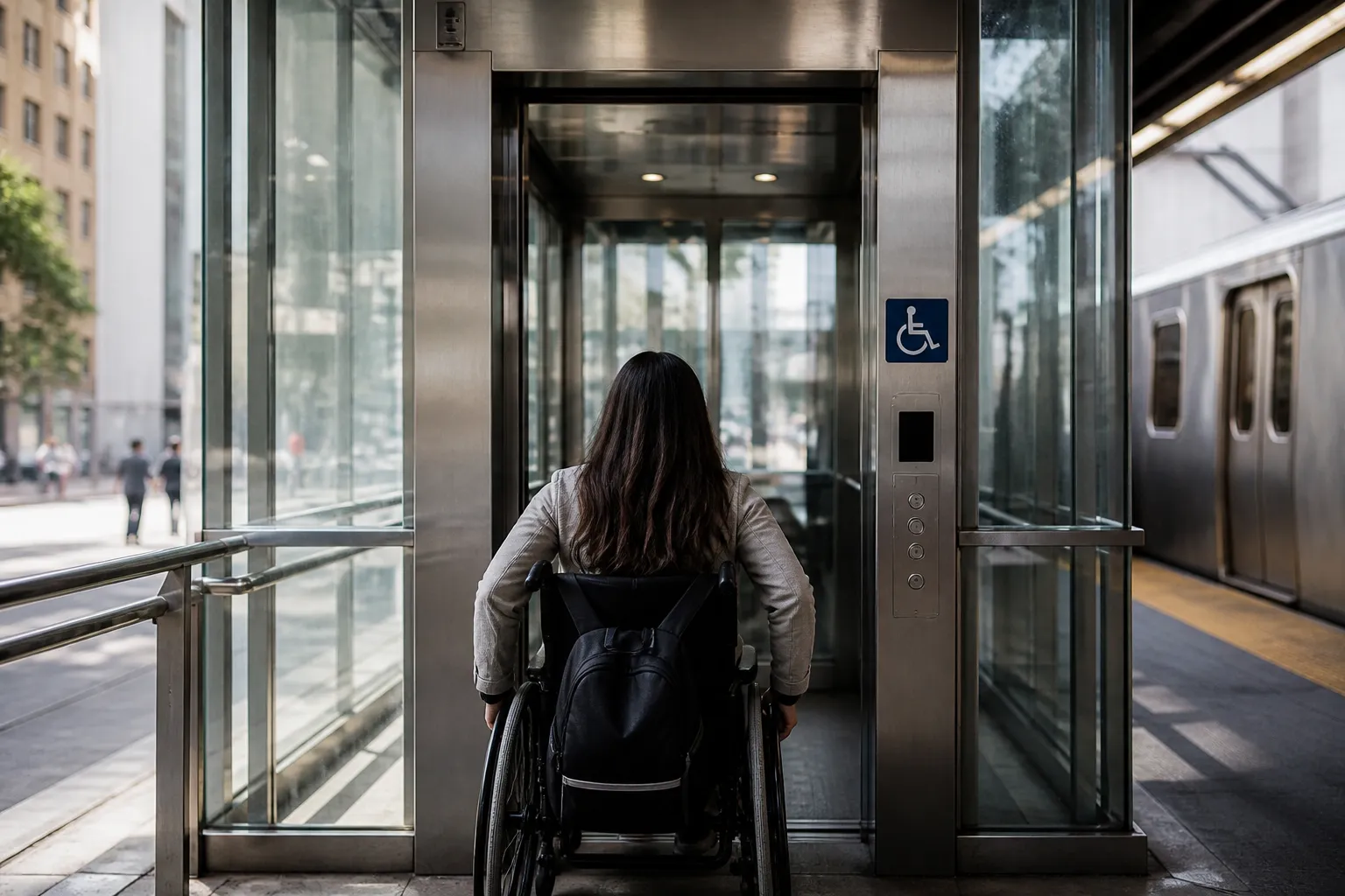Local NYC scene for Accessible Mothers Day NYC Moms Who Cannot Walk Long Distances.