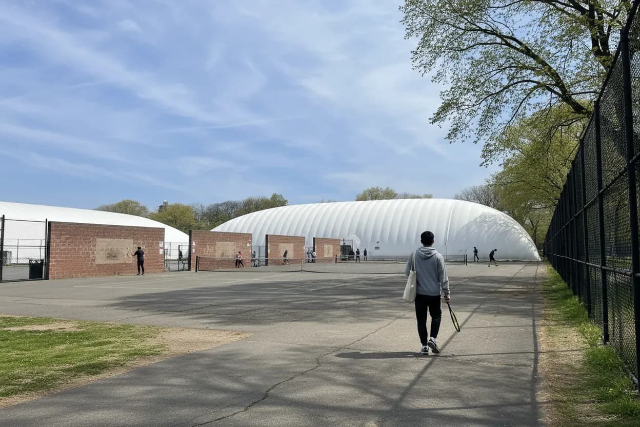 NYC experience scene for Prospect Park Parade Ground Tennis Wall for a Solo Rally Reset
