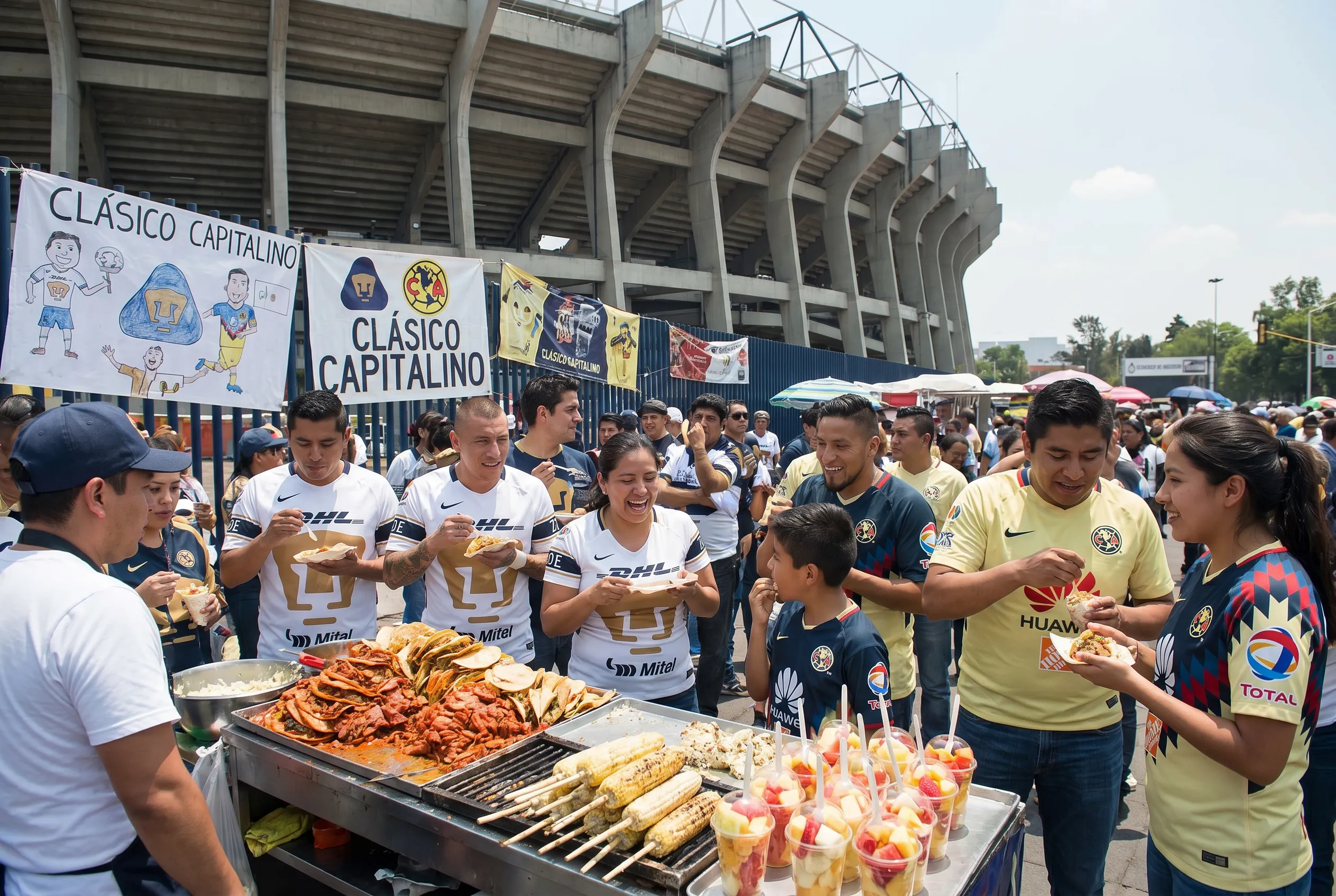 Bright World Cup match-day scene in Mexico City.