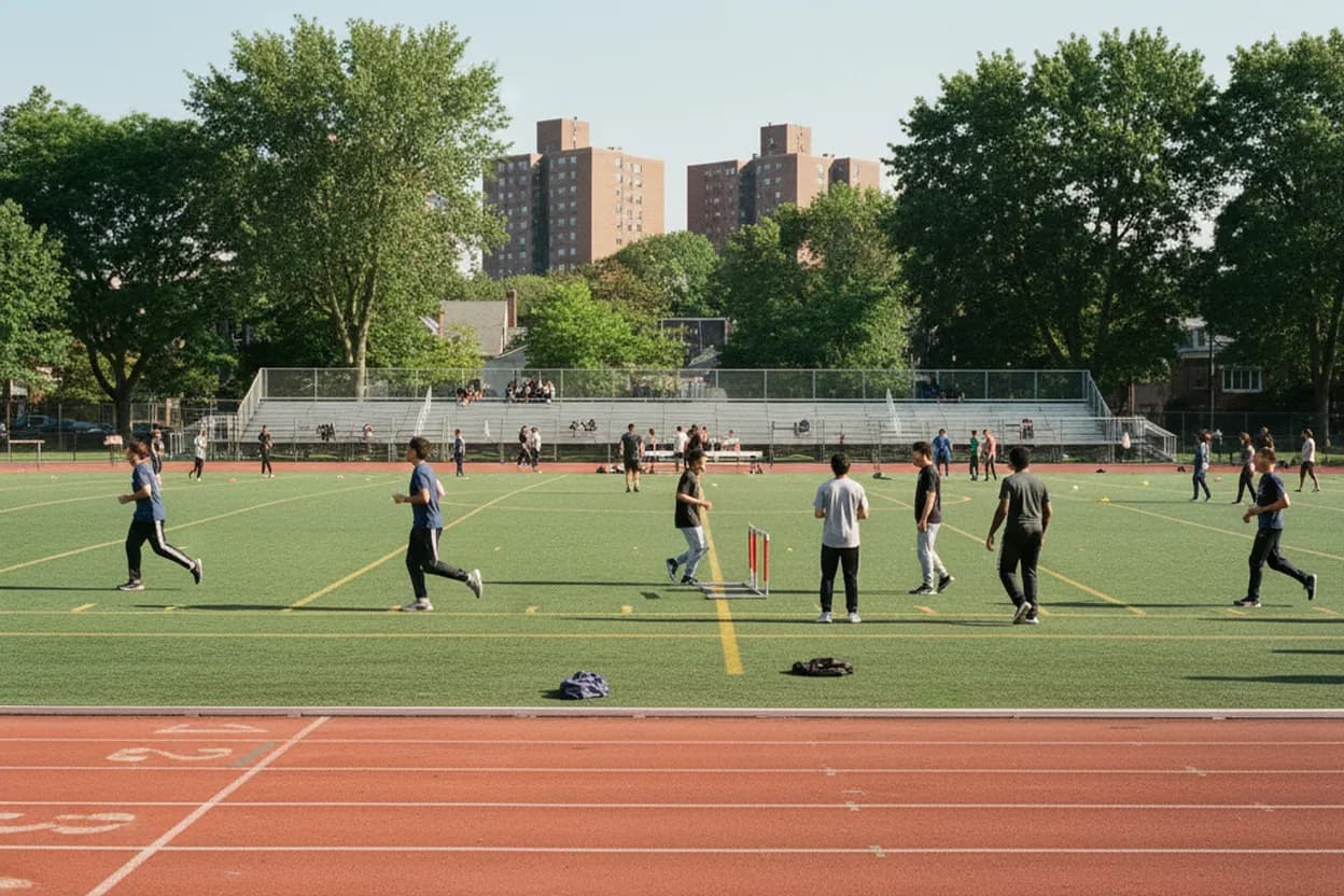 Cover scene for Queens College Track for a Calm Evening Run With a Nervous Beginner