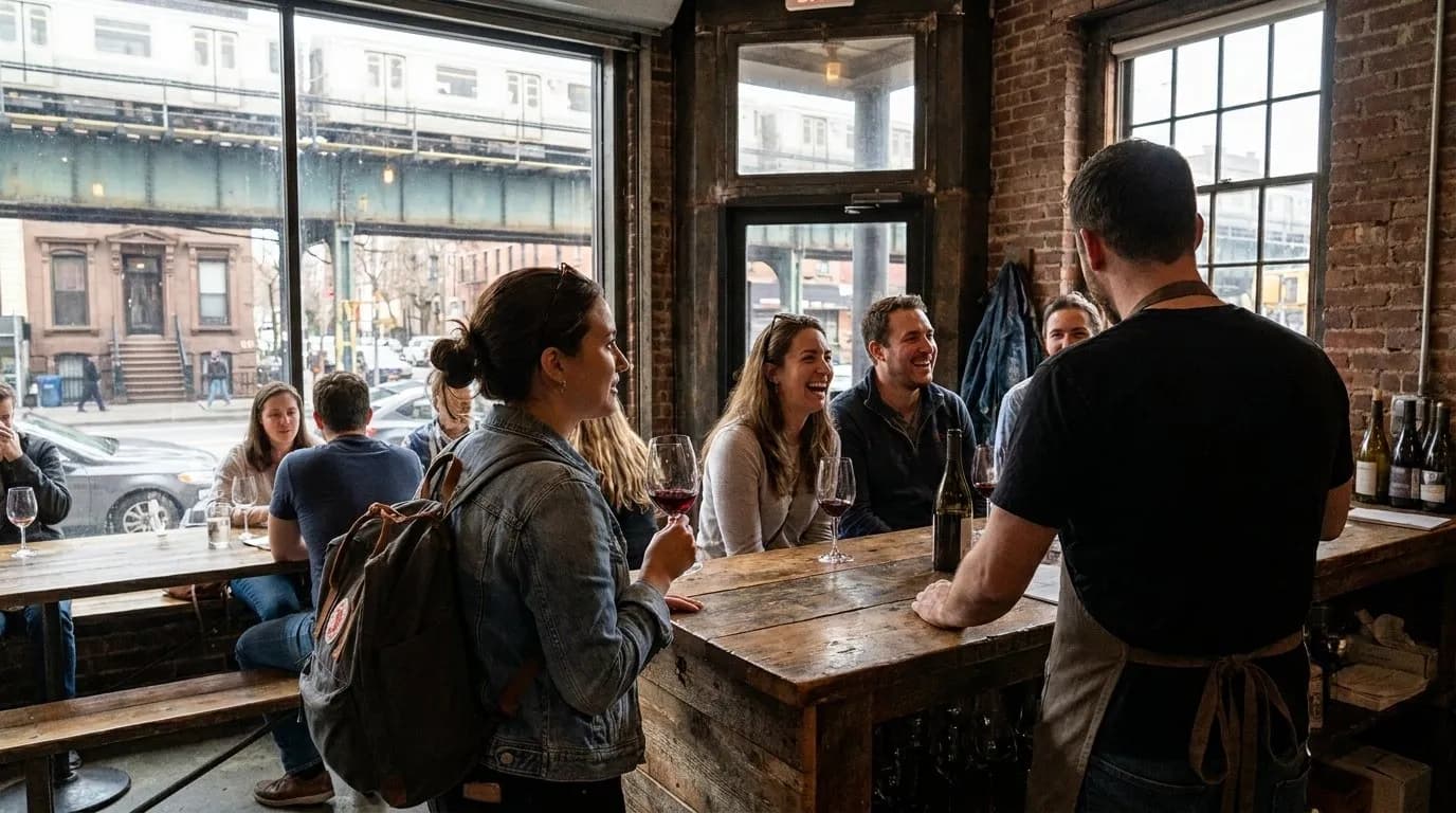 NYC experience scene for Queens Winery Afternoons That Feel Far Beyond the Subway