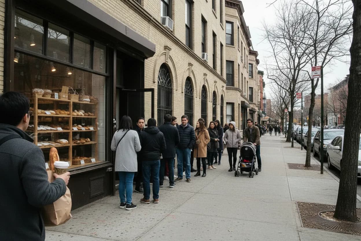 NYC experience scene for Radio Bakery Prospect Heights Before the Line: A Pastry Run With Park Backup