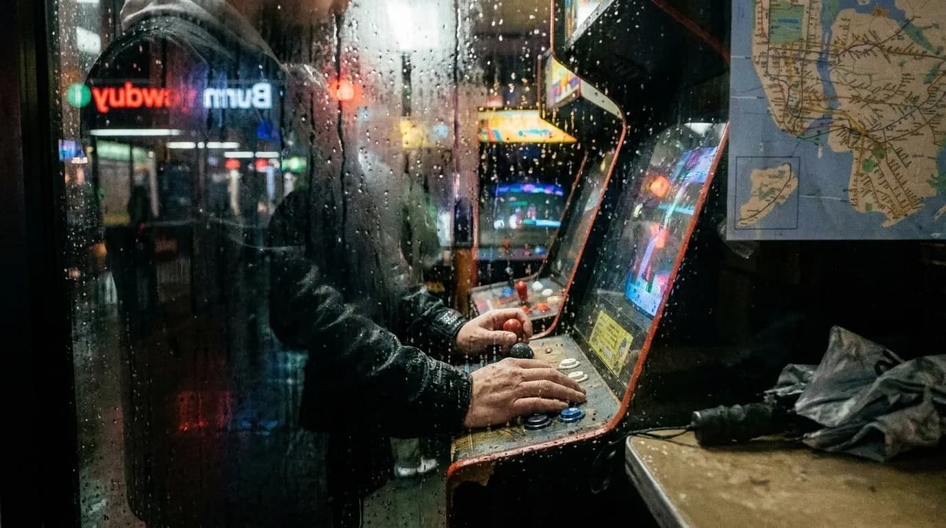 Editorial NYC detail for Rainy-Day NYC Arcades Near Food Halls and Subway Transfers