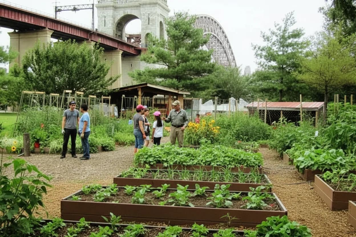 Cover scene for Randall’s Island Urban Farm Visit When Kids Need Space Before Dinner