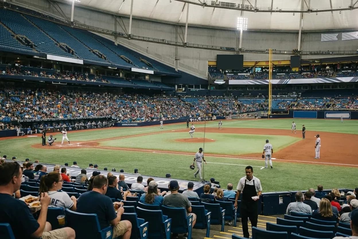 Baseball editorial scene for Rays vs Red Sox: AL East Rivalry with Playoff Implications