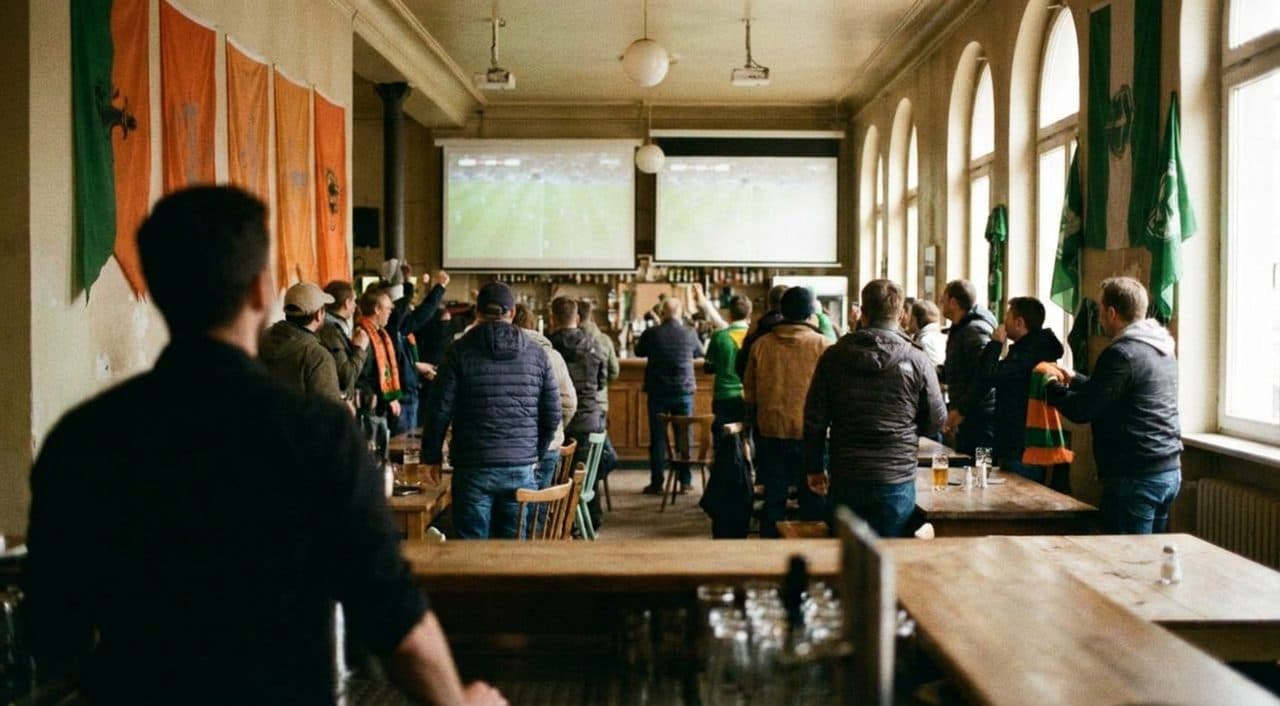 Orange and Green: A Ridgewood Café Splits Down the Middle for Netherlands vs Algeria - scene